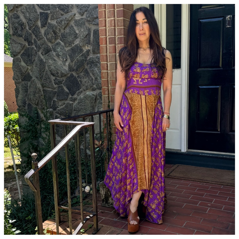Beautiful Silk Blend One of a Kind Sleeveless Maxi Dress